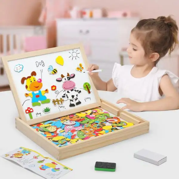 Joc educațional magnetic cu două fețe - Edufun®