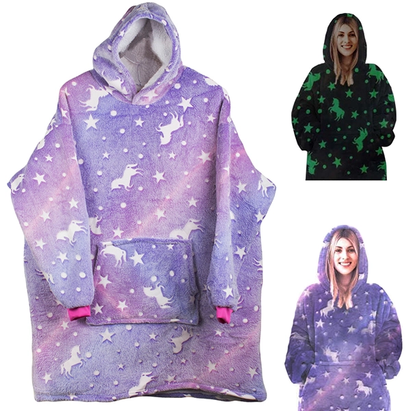 Hanorac și pătură 2 în 1 Glowing Stars - Hoodzy®