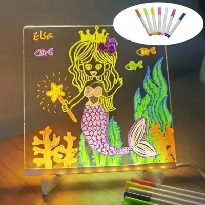 Placă de desen interactivă LED cu 7 markere LUMOBOARD®