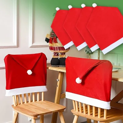 Set de 6 buc. Huse pentru scaune de Crăciun SANTASEAT®