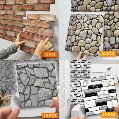 Set de 10 tapet 3D autoadeziv - WALLVISION®