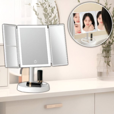 Oglindă multifuncțională cu lumină LED și mărire - STARMIRROR®