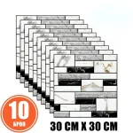 Set de 10 Tapet 3D autoadeziv - Efect Marmură - Marbleblocks®