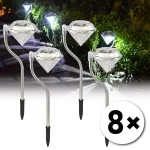 DiamondPath®: Set de 8 buc. Lămpi solare cu LED-uri în formă de diamant diamondpath set de 8 buc lmpi solare cu led uri in form de diamant