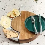 Set masă din lemn pentru brânză cu 6 accesorii SNACKPLATTER® set mas din lemn pentru branz cu 6 accesorii snackplatter