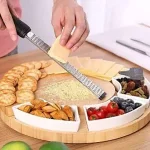 Set masă din lemn pentru brânză cu 6 accesorii SNACKPLATTER® set mas din lemn pentru branz cu 6 accesorii snackplatter