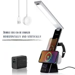 Stație de încărcare a telefonului de birou 3 în 1 cu lampă și ceas cu alarmă TABLECHARGE® staie de incrcare a telefonului de birou 3 in 1 cu lamp i ceas cu alarm tablecharge