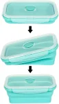 Set de 4 cutii pliabile din silicon pentru depozitarea alimentelor POPLATE® set de 4 cutii pliabile din silicon pentru depozitarea alimentelor poplate