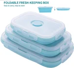 Set de 4 cutii pliabile din silicon pentru depozitarea alimentelor POPLATE® set de 4 cutii pliabile din silicon pentru depozitarea alimentelor poplate