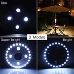 Lampă inovatoare cu umbrelă de exterior BRELLAGLO® lamp inovatoare cu umbrel de exterior brellaglo