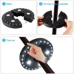 Lampă inovatoare cu umbrelă de exterior BRELLAGLO® lamp inovatoare cu umbrel de exterior brellaglo